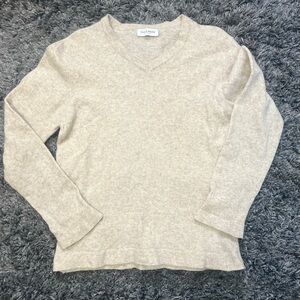 Guy Laroche homme Tan wool pull over sweater, size medium